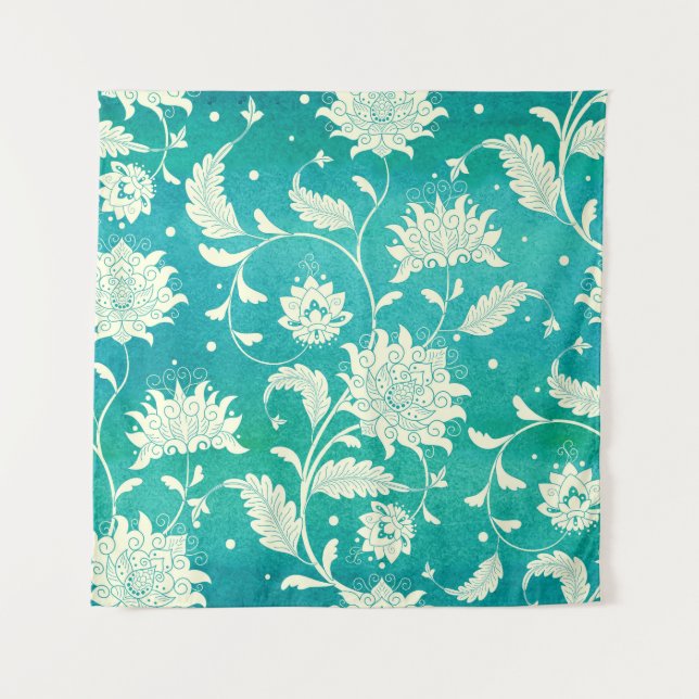 Tenture Aquarelle florale de porcelaine chinoise (Devant)