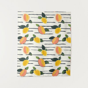 Tenture Aquarelle Mango Motif avec Feuilles verts (2)