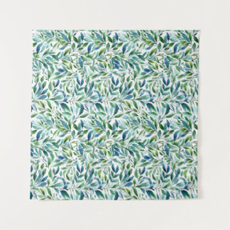 Tenture Aquarelle Motif botanique à feuilles douces