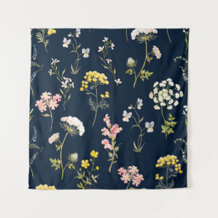 Tenture Aquarelle motif floral, main fleur délicate dr