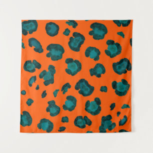 Tenture Aquarelle motif sans couture avec peau de léopard.
