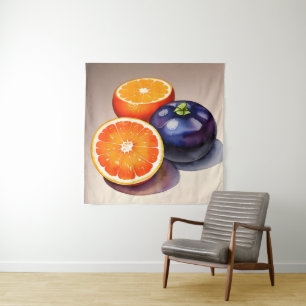 Tenture Aquarelle orange