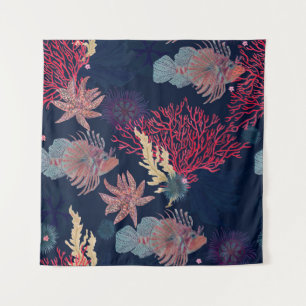 Tenture Aquarelle peinture sans couture motif avec lion ro