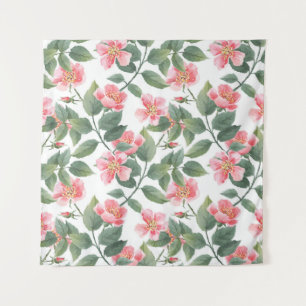 Tenture Aquarelle Rose sauvage Floral sans joint
