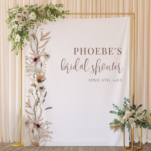 Tenture Aquarelle rustique Fête des mariées florale fond