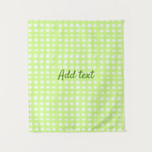 Tenture Aquarelle vert plaid ginham personnalisé ajouter t