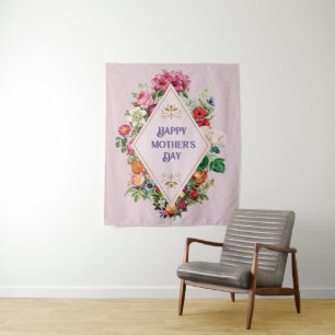 Tenture Aquarelle vintage Fleurie Jardin rose