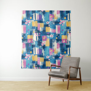 Tenture Aquarelle vintage Floral Abstrait Motif (6)