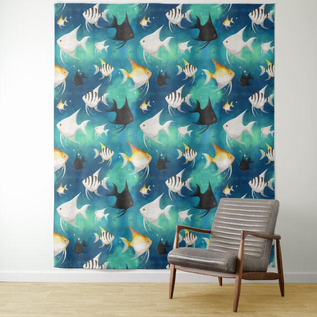 Tenture Aquarium Motif (En situation)