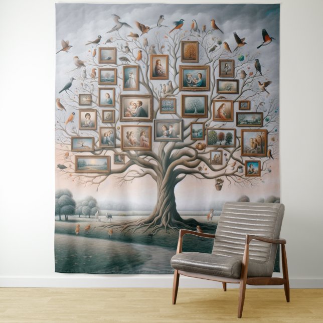 Tenture Arborescence d'images familiales 03 (En situation)