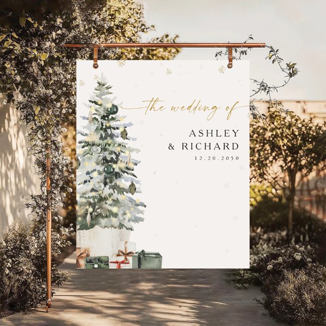 Tenture Arbre à pin - Arbre de Noël - Mariage Arrière-plan (Créateur téléchargé)