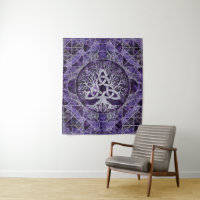 Arbre de la vie avec l'améthyste et l'argent de