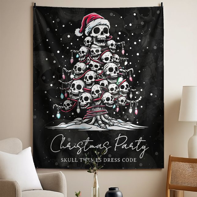 Tenture Arbre de Noël Crâne Pantalon de Pyjama Squelette C (Créateur téléchargé)