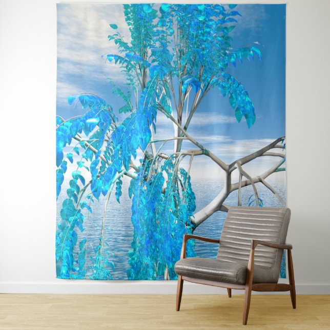 Tenture Arbre d'été cristallin (En situation)