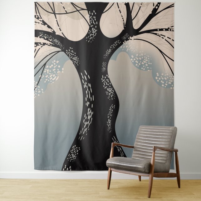 Tenture Arbre en fleurs japonais (En situation)
