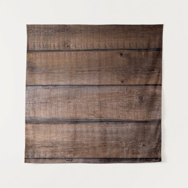 Tenture Arbre planches arrière - plan rustique (Devant)