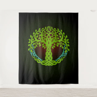 Tenture Arbre viking de Yggdrasil Edda Nordic Design