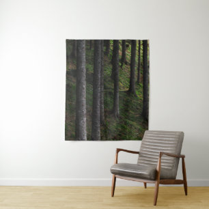Tenture Arbres et mousse verte
