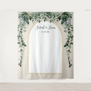 Tenture Arc botanique beige Mariage Photo fond