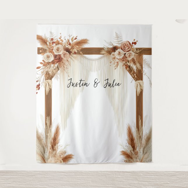 Tenture Arc de Pampas Romantique Rustique - Contexte Maria (Devant)