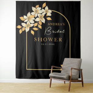 Tenture Arc d'or et chute Fête des mariées florale Arc arr