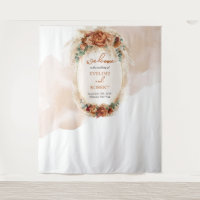 Arc en terre cuite bordeaux tendance en toile de f