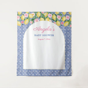 Tenture Arch Positano Lemons Baby shower Photo Contexte