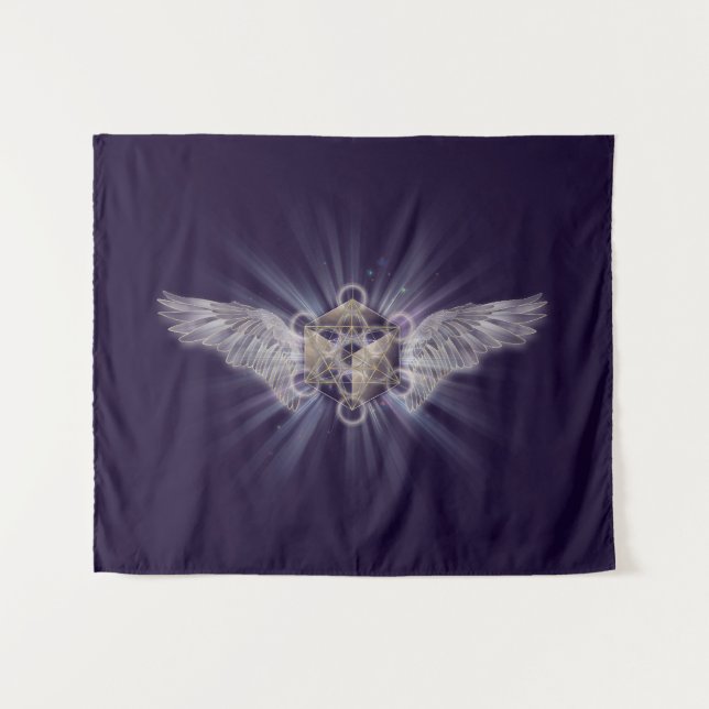 Tenture Archangel Metatron - Le Cube de Metatron (Devant (Horizontal))