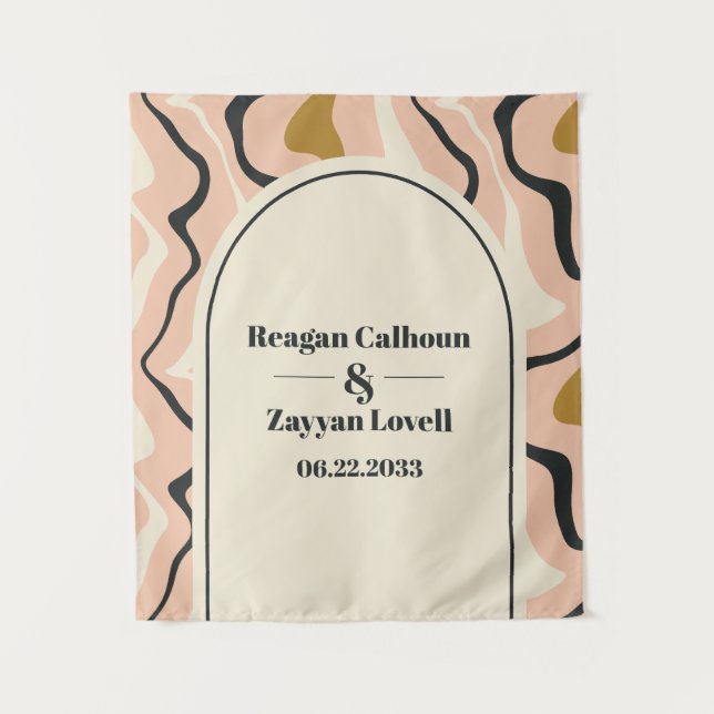 Tenture Arche Arch rose noir Mariage Arch rétrospective (Devant)