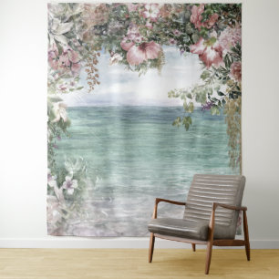 Tenture Arche florale jusqu'à la mer Accessoire de mariage