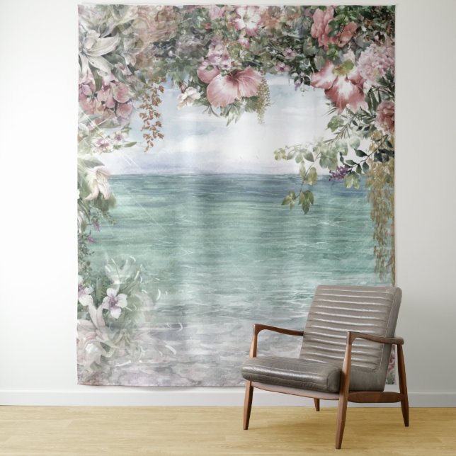 Tenture Arche florale jusqu'à la mer Accessoire de mariage (En situation)