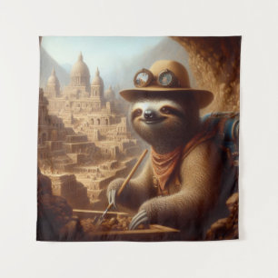 Tenture Archéologue Sloth