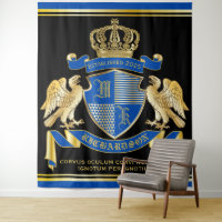 Armoiries de Monogramme Emblème de couronne d'aigl