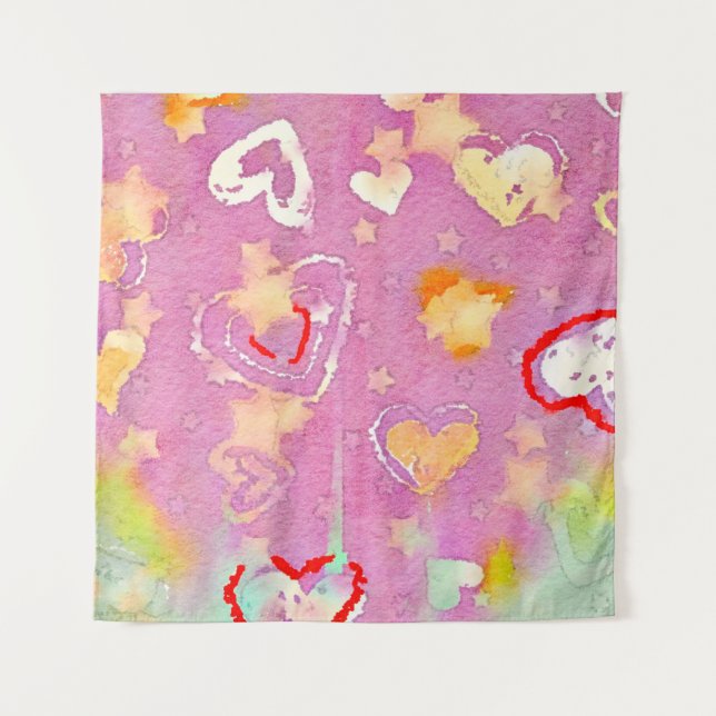 Tenture arrière - plan abstrait avec texture aquarelle, Hu (Devant)