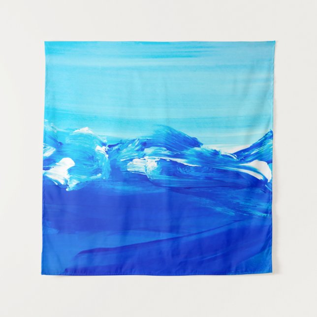 Tenture arrière - plan Abstrait de peinture d'art bleu. L' (Devant)