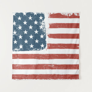 Tenture Arrière - plan américain de Grunge Drapeau. Versio