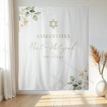 Tenture Arrière-plan bat mitzvah | Vert doré<br><div class="desc">Vous cherchez à porter votre décor Bat mitzvah au niveau supérieur? Découvrez notre collection de Bat mitzvah Eucalyptus Greenery ! Avec son esthétique luxuriante et naturelle,  vous créerez une fête à retenir. Découvrez des conseils et des idées pour intégrer ces accents étonnants dans votre célébration d'aujourd'hui! ✨</div>