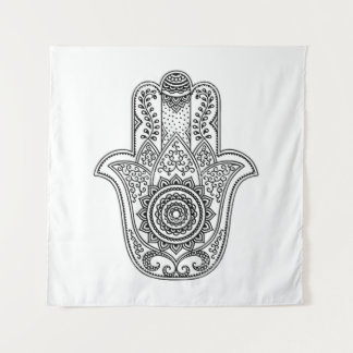 Tenture Arrière-plan blanc de design Hamsa