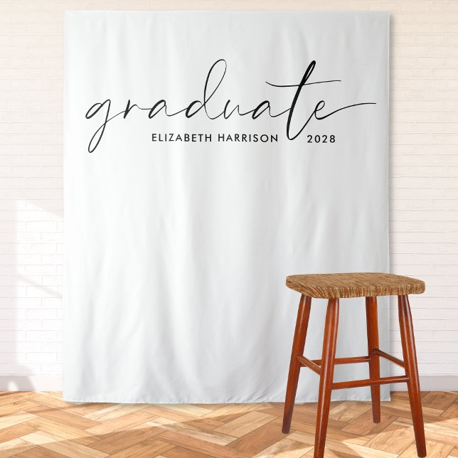 Tenture Arrière-plan Chic Script Graduation (Créateur téléchargé)