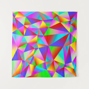 Tenture Arrière - plan coloré de nombreux triangles multic