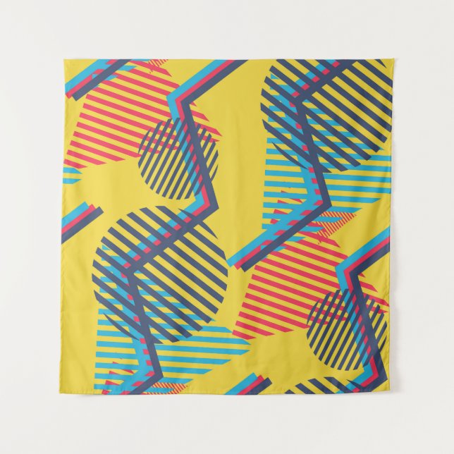 Tenture Arrière - plan d'art pop, texture géométrique abst (Devant)