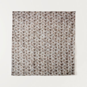 Tenture Arrière - plan de texture de laine de tricot blanc