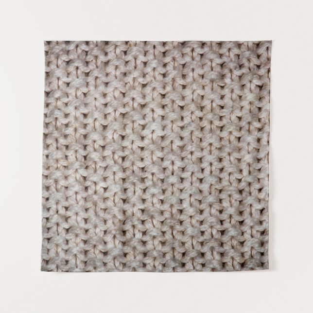 Tenture Arrière - plan de texture de laine de tricot blanc (Devant)