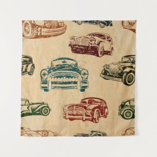 Tenture Arrière - plan de voiture vintage sans couture.
