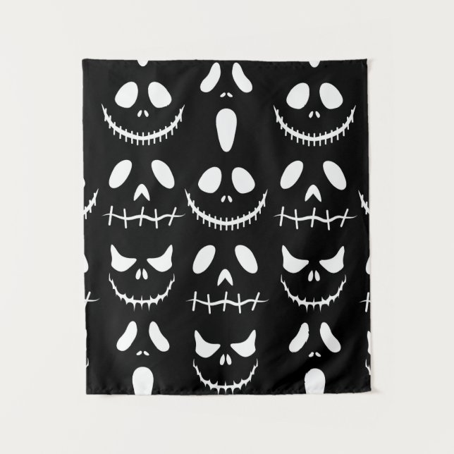 Tenture Arrière - plan d'Halloween. Motif sans couture ave (Devant)