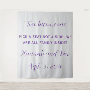 Tenture Arrière-plan du Mariage de script violet personnal