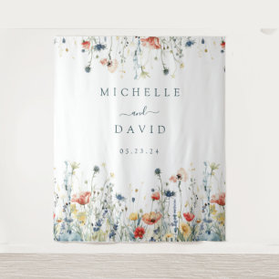 Tenture Arrière-plan du Mariage Fleur sauvage dynamique