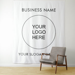 Tenture Arrière-plan extra grand Votre Logo Slogan Vertica