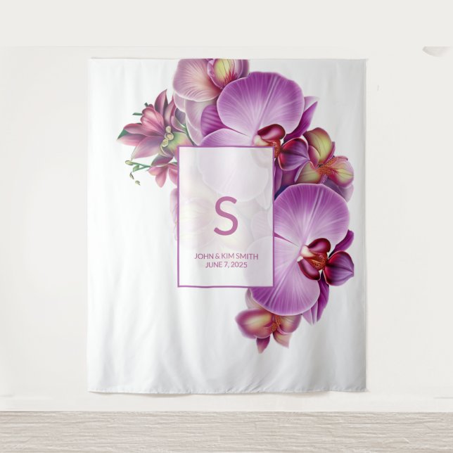 Tenture Arrière-plan Mariage des orchidées florales (Devant)