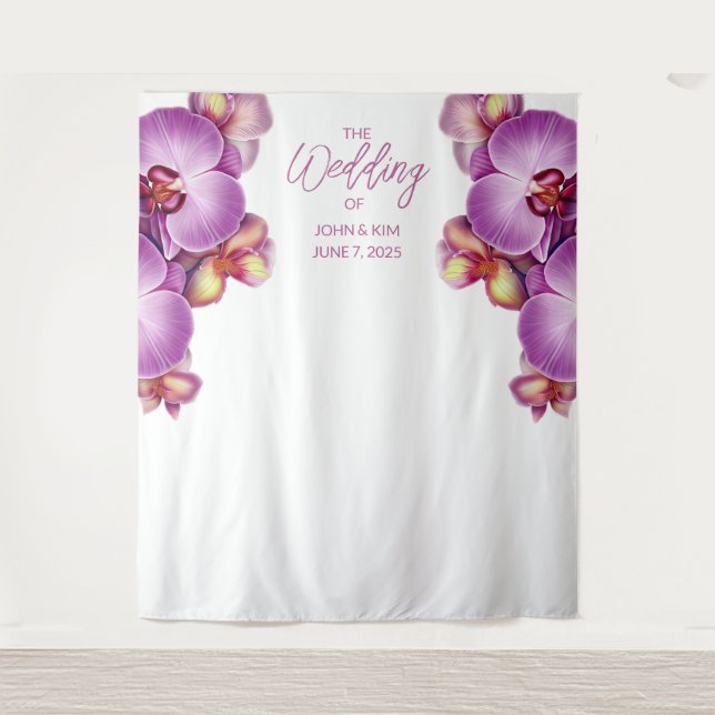 Tenture Arrière-plan Mariage des orchidées florales (Devant)